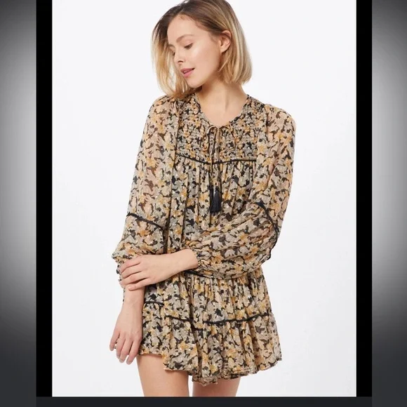 Free people Floral Long Sleeve Mini Dress - Picture 2 of 5